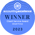 Accounting Excellence Awards 2023 Client Service Award - Winner
