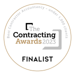 The Contracting Awards 2023 Best Contractor Accountancy - Under 1,000 Clients- Finalist
